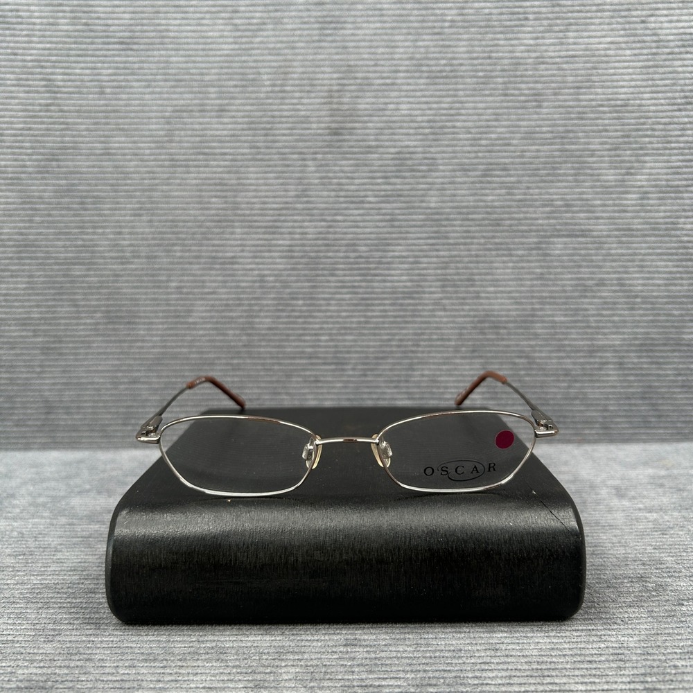 Oscar by Oscar de la Renta OS226 059 135 Silver Brown Y2k Eyeglass Frames